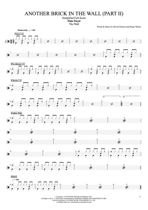 Class Of 99 Another Brick In The Wall Part 2 Another Brick in the Wall (Part 2) Tab by Pink Floyd (Guitar Pro
