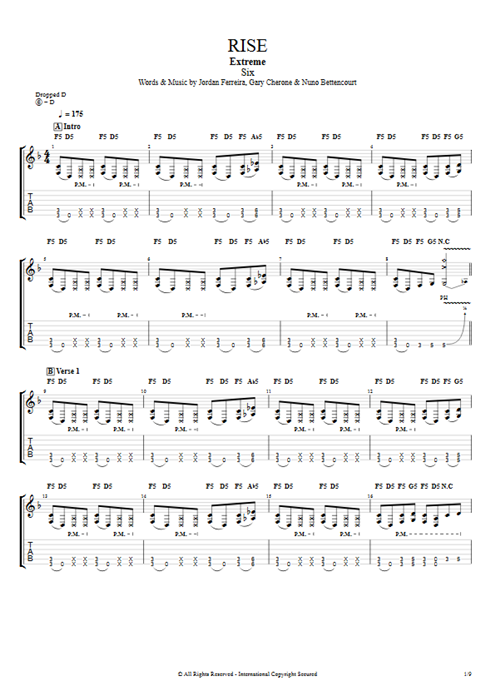 Rise Extreme guitar pro tab EGuitarII Guitars, Bass & Backing Track mysongbook