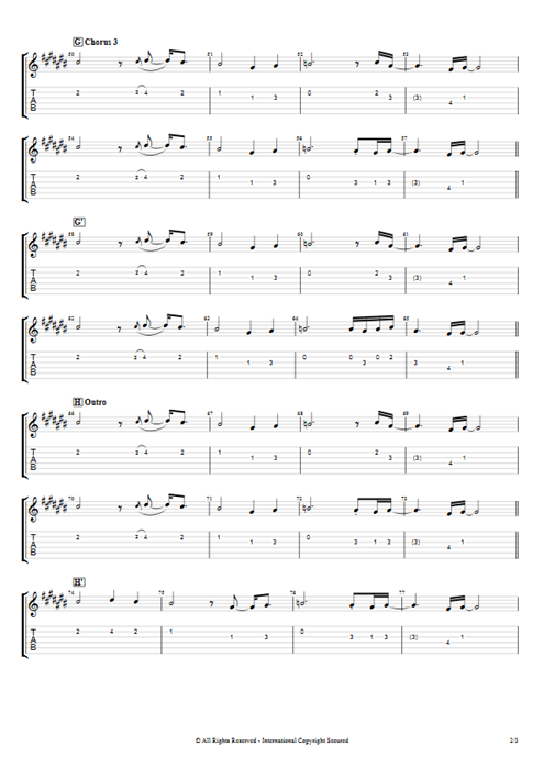 It Ain't Over 'Til it's Over Lenny Kravitz guitar pro tab ESitar Full Score mysongbook