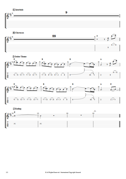 He Is Ghost guitar pro tab EGuitarIII Full Score mysongbook