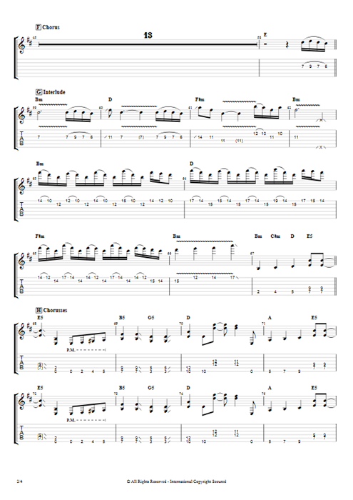 He Is Ghost guitar pro tab EGuitarII Guitares et piste d'accompagnement mysongbook