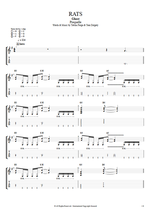 Rats Ghost guitar pro tab EGuitarI Guitars, Bass & Backing Track mysongbook