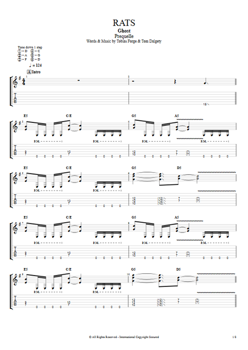 Rats Ghost guitar pro tab EGuitarII Guitars, Bass & Backing Track mysongbook