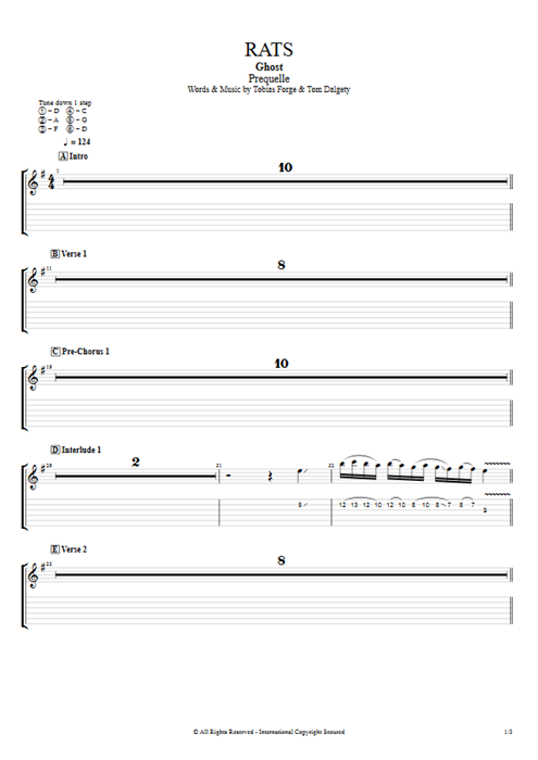 Rats Ghost guitar pro tab EGuitarIII Guitars, Bass & Backing Track mysongbook