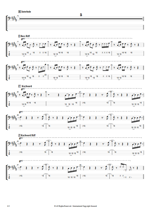 I Wanna Be Your Lover Prince guitar pro tab EBassII Full Score mysongbook