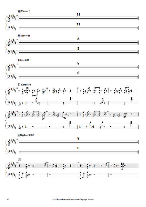 I Wanna Be Your Lover Prince guitar pro tab Clavinet Full Score mysongbook