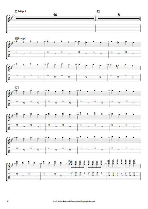 Bulls in the Bronx Pierce the Veil guitar pro tab EGuitarIII Full Score mysongbook