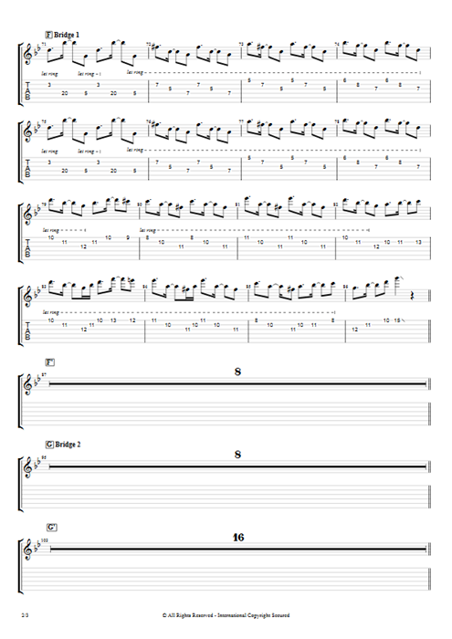 Bulls in the Bronx Pierce the Veil guitar pro tab AGuitarI Full Score mysongbook
