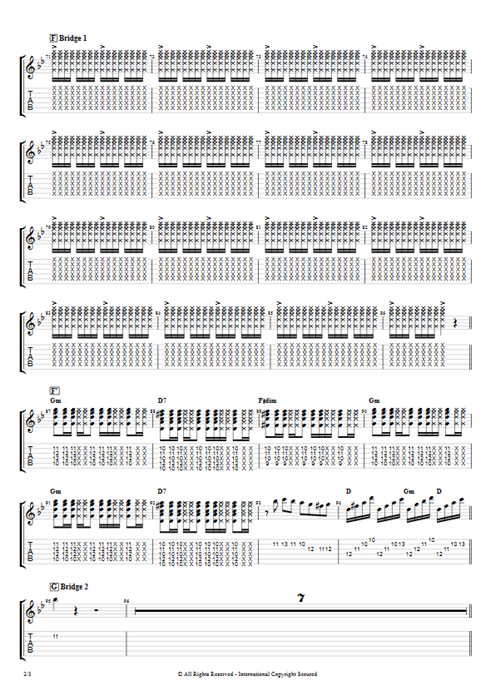 Bulls in the Bronx Pierce the Veil guitar pro tab AGuitarIII Full Score mysongbook