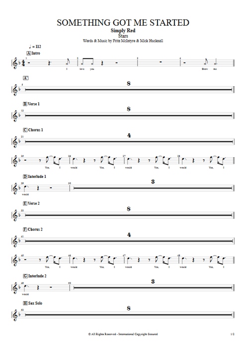 Something Got Me Started Simply Red guitar pro tab BackVocI Full Score mysongbook
