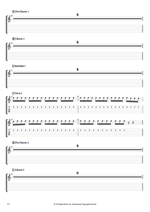 Gasoline Seether guitar pro tab EGuitarII Full Score mysongbook