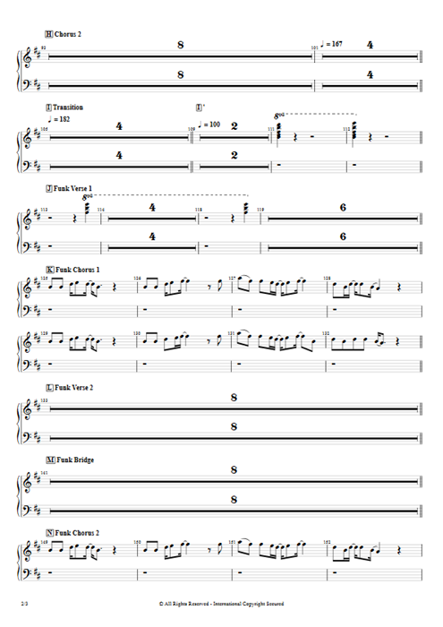 Black Listed Shaka Ponk guitar pro tab Organ Full Score mysongbook