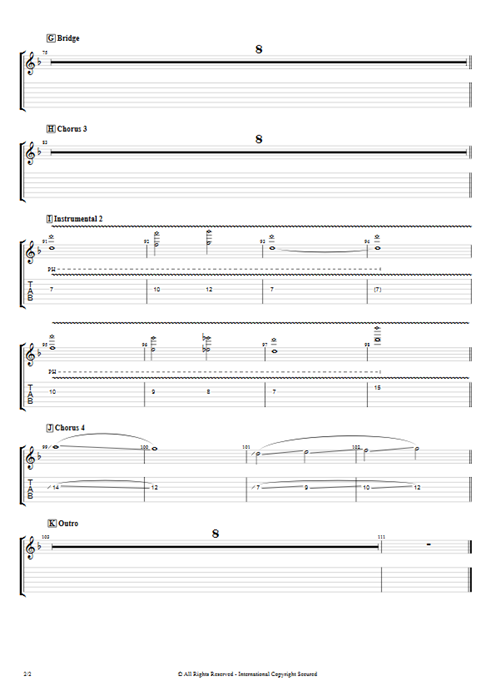 Rusty Fonky Shaka Ponk guitar pro tab EGuitarIV Full Score mysongbook