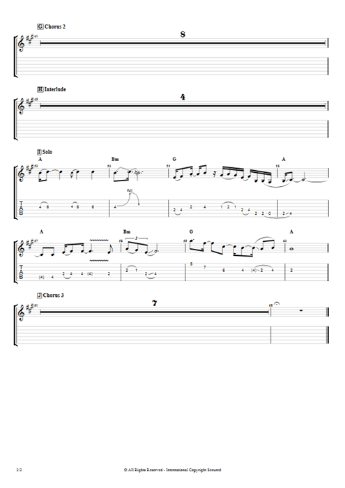Badfish Sublime guitar pro tab EGuitarIII Guitars, Bass & Backing Track mysongbook