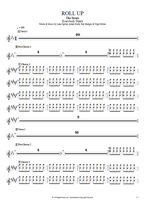 Roll Up The Struts guitar pro tab Synth Full Score mysongbook