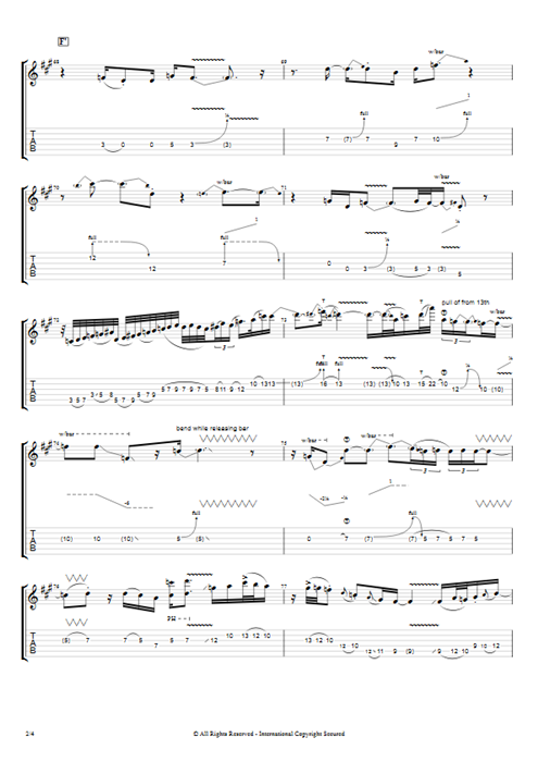 Drop Dead Legs Van Halen guitar pro tab EGuitarII Full Score mysongbook