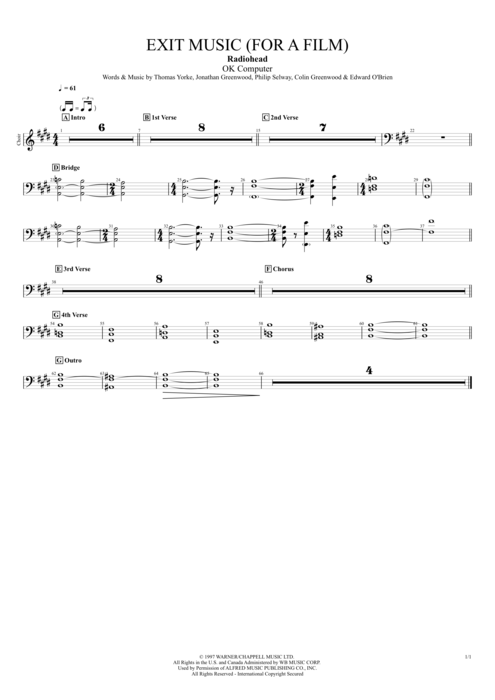 Exit Music (For a Film) Radiohead guitar pro tab SynthII Full Score mysongbook