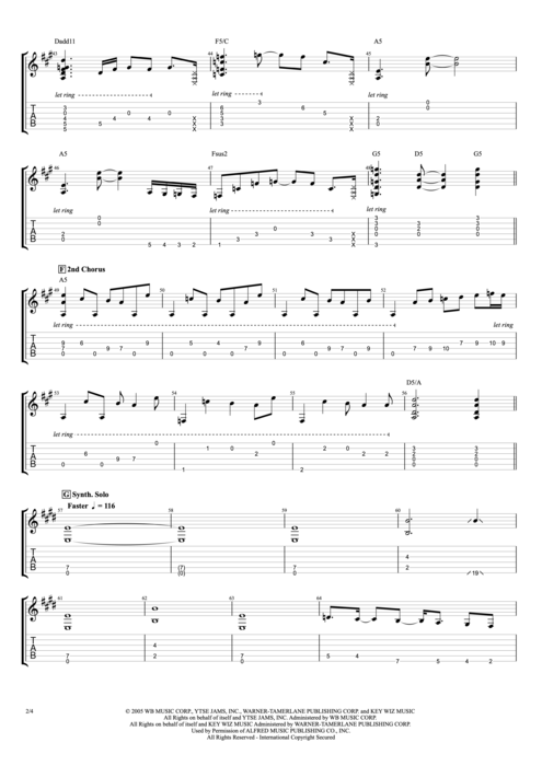 Octavarium II. "Medicate (Awakening)" Dream Theater guitar pro tab EGuitarII Full Score mysongbook